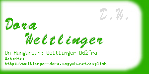 dora weltlinger business card